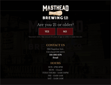 Tablet Screenshot of mastheadbrewingco.com